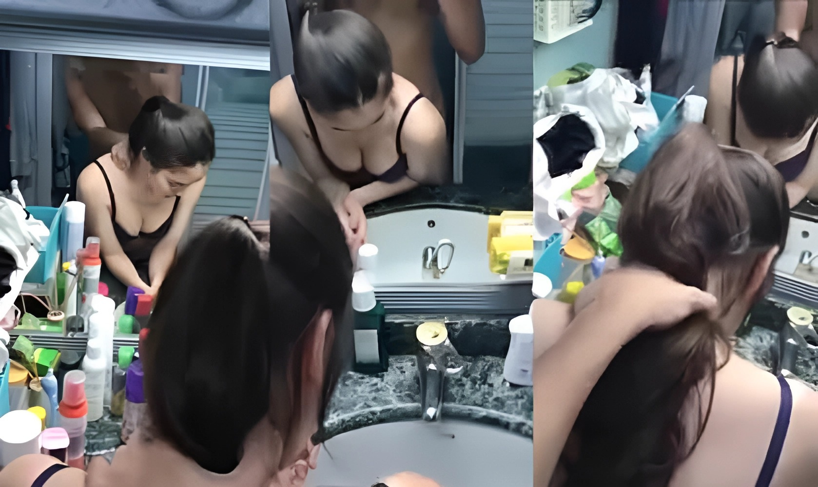 Đang make up cũng chổng mông lên cho anh doggy